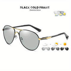 Aviation Intelligent Photochromic Sunglasses Polarized Driving Sun Glasses