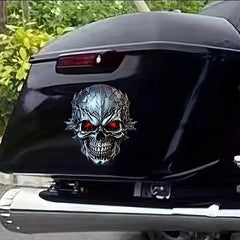 3D Metal Skull Car Stickers Motorcycle Waterproof Decorative Stickers