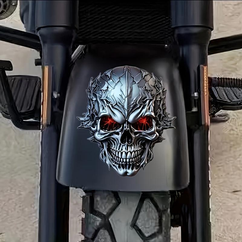 3D Metal Skull Car Stickers Motorcycle Waterproof Decorative Stickers
