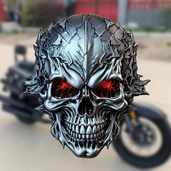 3D Metal Skull Car Stickers Motorcycle Waterproof Decorative Stickers