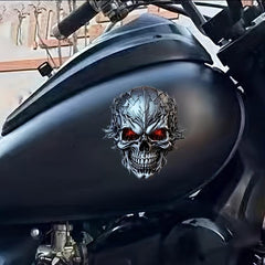 3D Metal Skull Car Stickers Motorcycle Waterproof Decorative Stickers