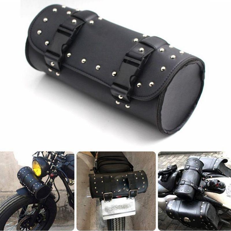 Motorcycle Leather Handlebar Bag Storage Tool Package