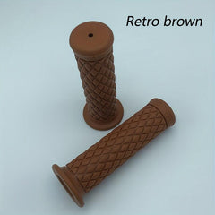 Motorcycle Vintage Grips Non Slip Rubber Bar End Comfort Hand Handlebar Grip