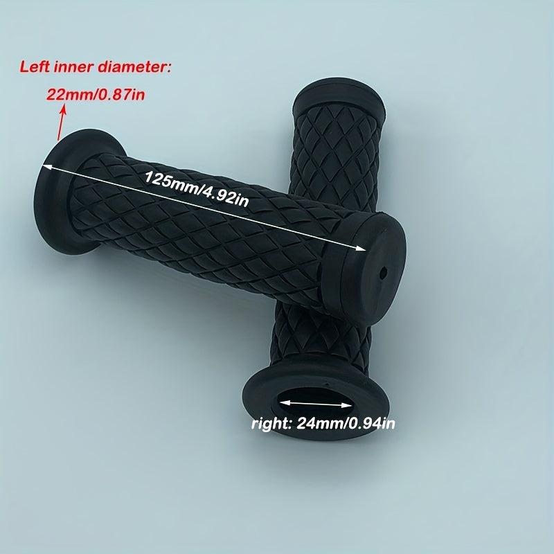 Motorcycle Vintage Grips Non Slip Rubber Bar End Comfort Hand Handlebar Grip