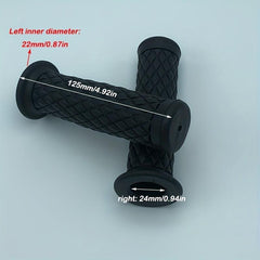 Motorcycle Vintage Grips Non Slip Rubber Bar End Comfort Hand Handlebar Grip