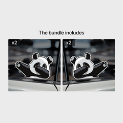 Cartoon Panda Motorcycle Sticker for Car Laptop & Wall