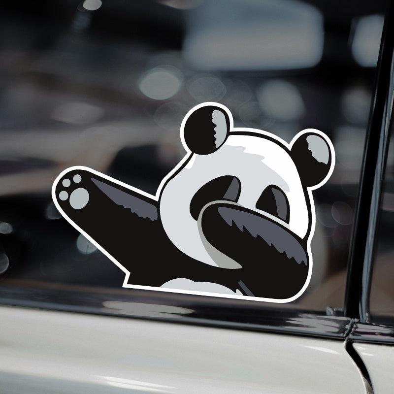 Cartoon Panda Motorcycle Sticker for Car Laptop & Wall