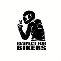 Reflective Car Stickers, Respect For Bikers, Motorcycle Decor