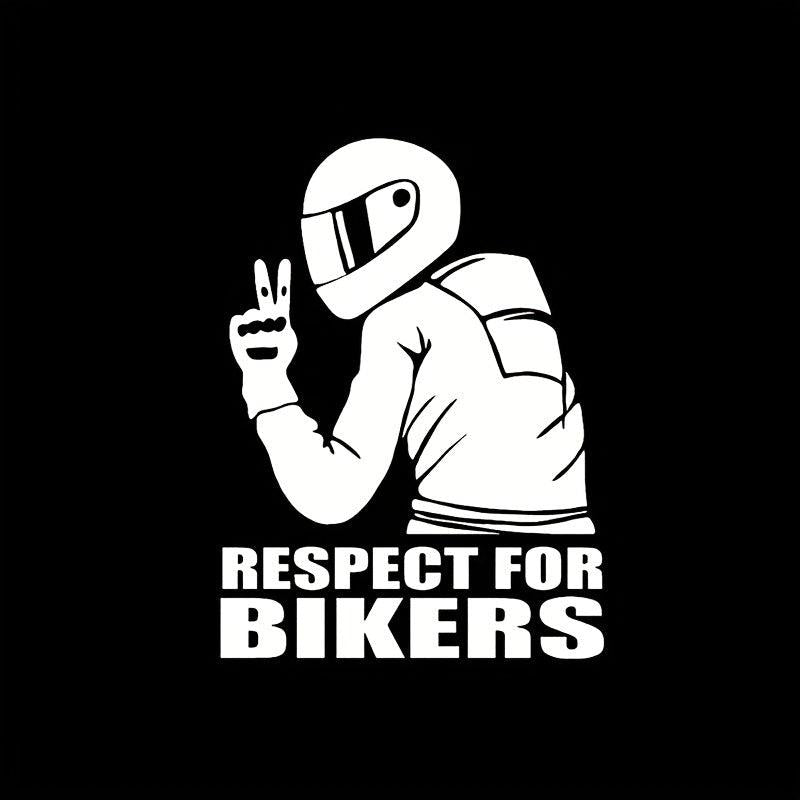 Reflective Car Stickers, Respect For Bikers, Motorcycle Decor