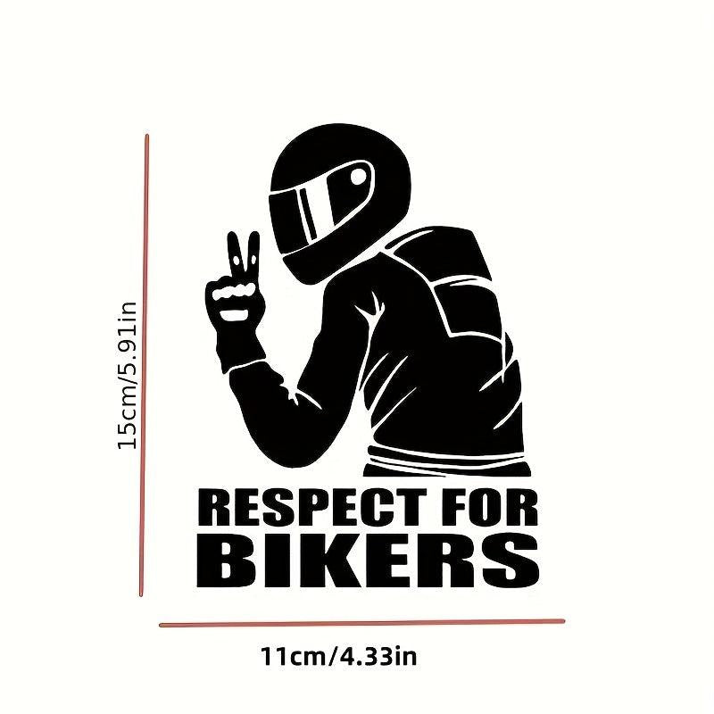 Reflective Car Stickers, Respect For Bikers, Motorcycle Decor
