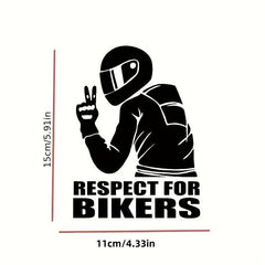 Reflective Car Stickers, Respect For Bikers, Motorcycle Decor