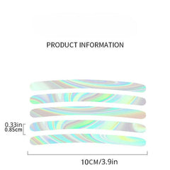 10pcs Car Hub Reflective Sticker Strips for Automobiles