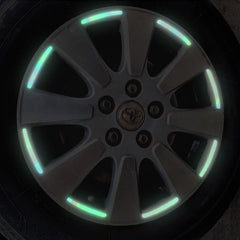 10pcs Car Hub Reflective Sticker Strips for Automobiles
