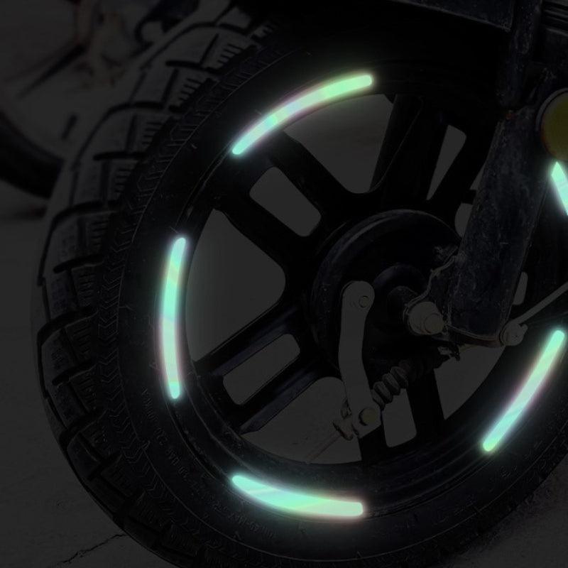 10pcs Car Hub Reflective Sticker Strips for Automobiles