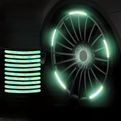 10pcs Car Hub Reflective Sticker Strips for Automobiles