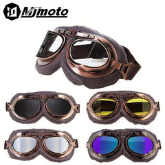 Vintage Moto Classic Goggles for Pilot Steampunk ATV Bike Copper Helmet