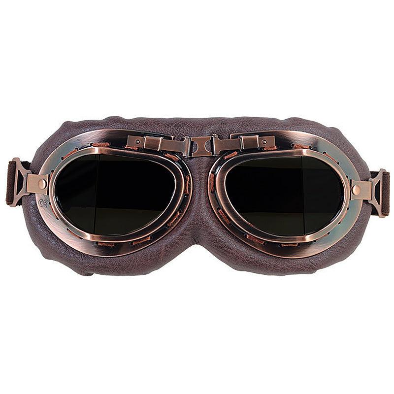 Vintage Moto Classic Goggles for Pilot Steampunk ATV Bike Copper Helmet