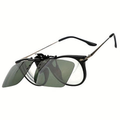 Car Driver Goggles Anti UV Polarized Sun Glasses Night Vision Clip On Sunglasses