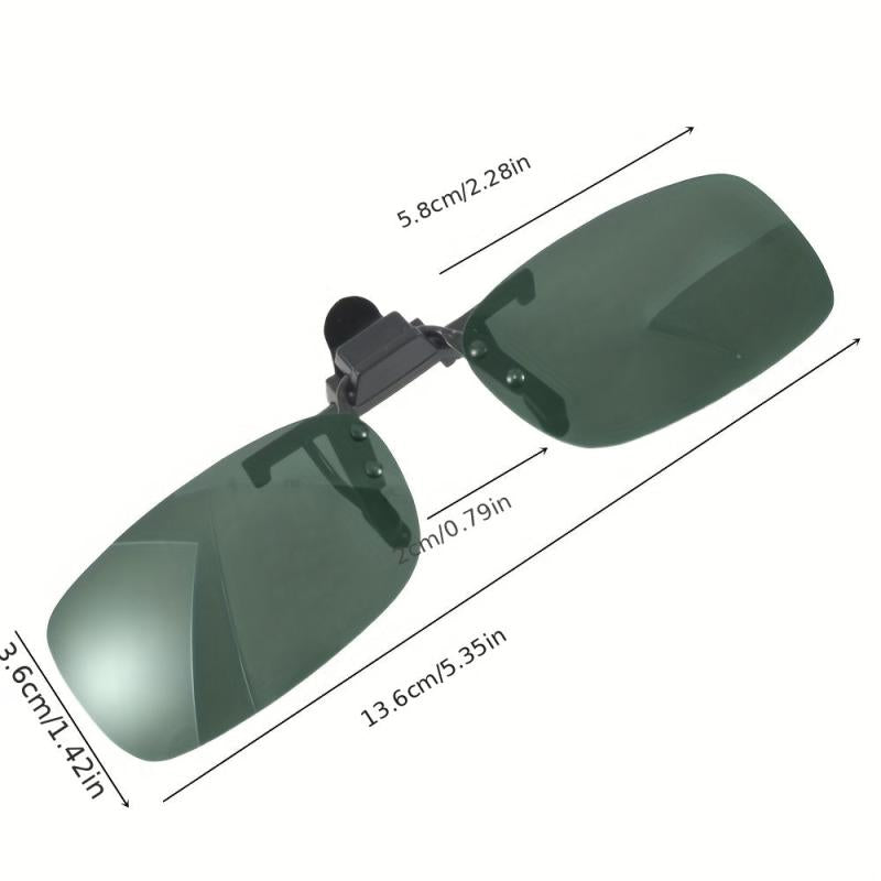 Car Driver Goggles Anti UV Polarized Sun Glasses Night Vision Clip On Sunglasses