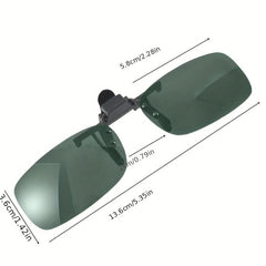 Car Driver Goggles Anti UV Polarized Sun Glasses Night Vision Clip On Sunglasses