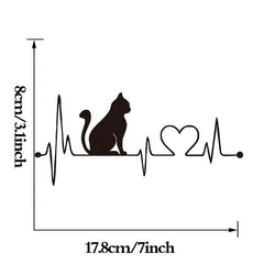 Cat Electrocardiogram Car Motorcycle Trailer Cross Wagon Truck Stickers