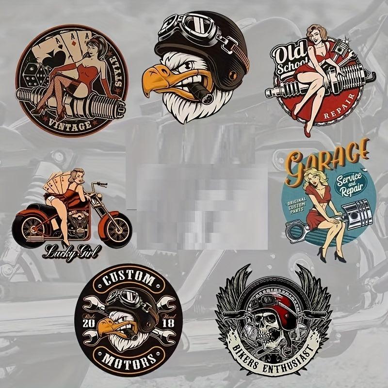 Retro Motorcycle Vinyl Decal Sticker