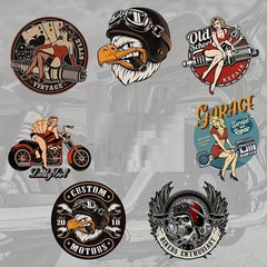 Retro Motorcycle Vinyl Decal Sticker