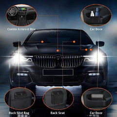 Car Trash Can Bin With Lid And Trash Bags Small Car Garbage Can Leakproof