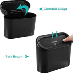 Car Trash Can Bin With Lid And Trash Bags Small Car Garbage Can Leakproof