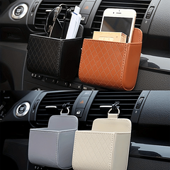 Car Air Vent Organizer Mobile Phone Sunglasses Pocket Car Accessories