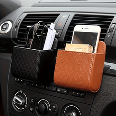 Car Air Vent Organizer Mobile Phone Sunglasses Pocket Car Accessories