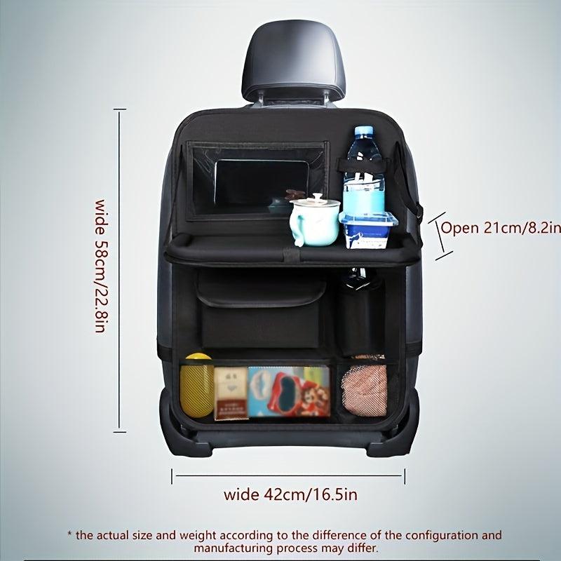 Back Seat Storage Bag Hanging Bag Kick Mats Protectors Tissue Box Cup Holder