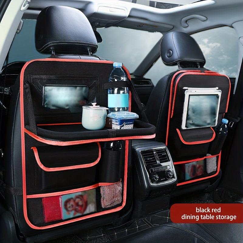 Back Seat Storage Bag Hanging Bag Kick Mats Protectors Tissue Box Cup Holder