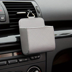 Car Vent Storage Bag Leather Organizer Air Vent Phone Holder
