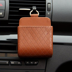 Car Vent Storage Bag Leather Organizer Air Vent Phone Holder