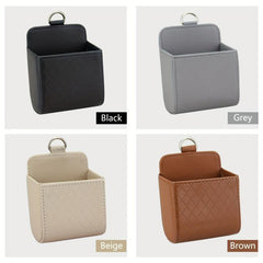 Car Vent Storage Bag Leather Organizer Air Vent Phone Holder