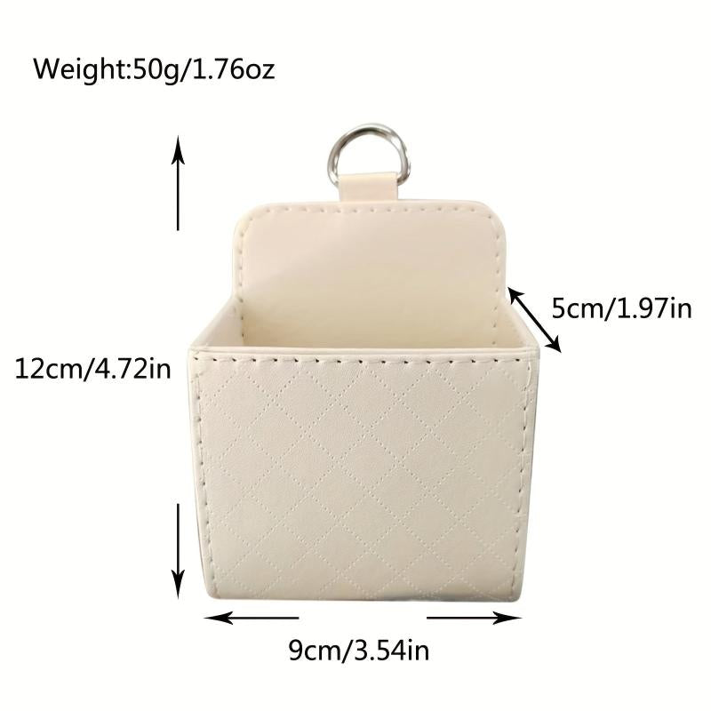 Car Vent Storage Bag Leather Organizer Air Vent Phone Holder