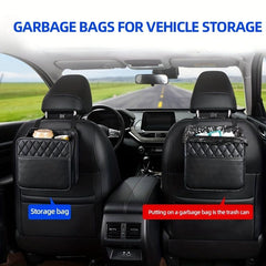 Car Seat Storage Bag Leather Storage Bag for Most Car Models