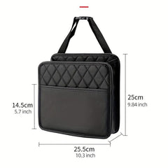 Car Seat Storage Bag Leather Storage Bag for Most Car Models