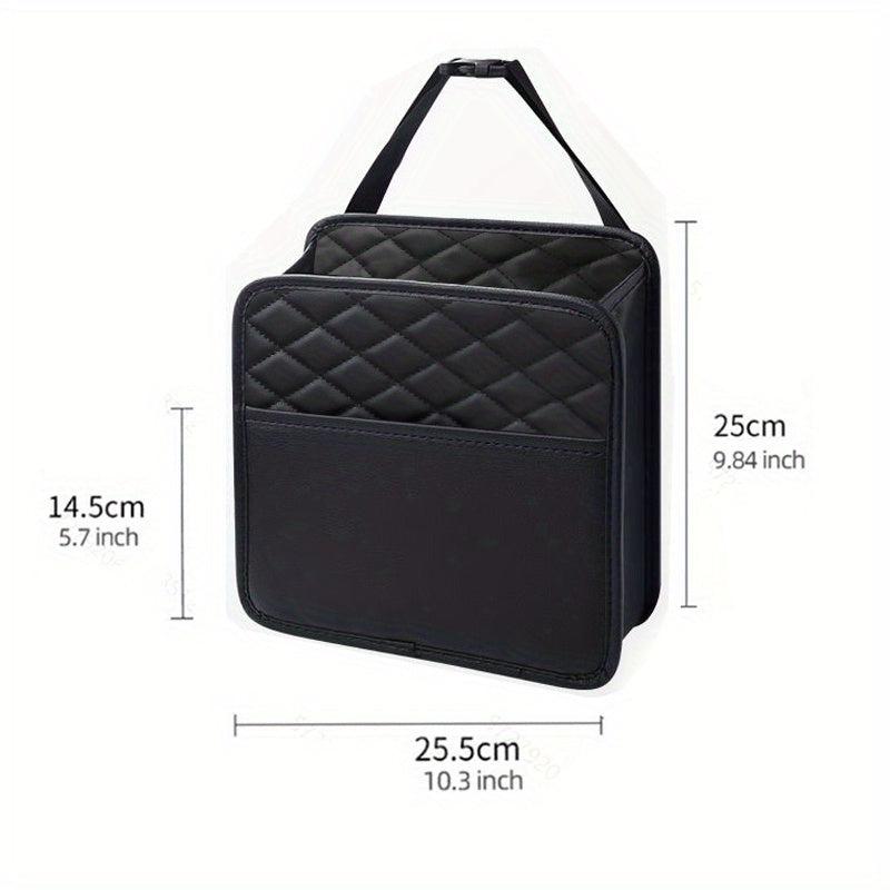 Car Seat Storage Bag Leather Storage Bag for Most Car Models
