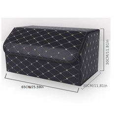 Leather Car Storage Box Trunk Organizer