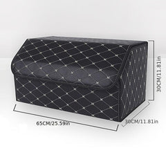 Leather Car Storage Box Trunk Organizer