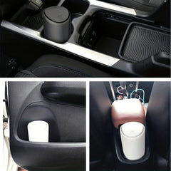 Mini Car Trash Can Silicone Garbage Bin Detachable Washing Car Trash Can