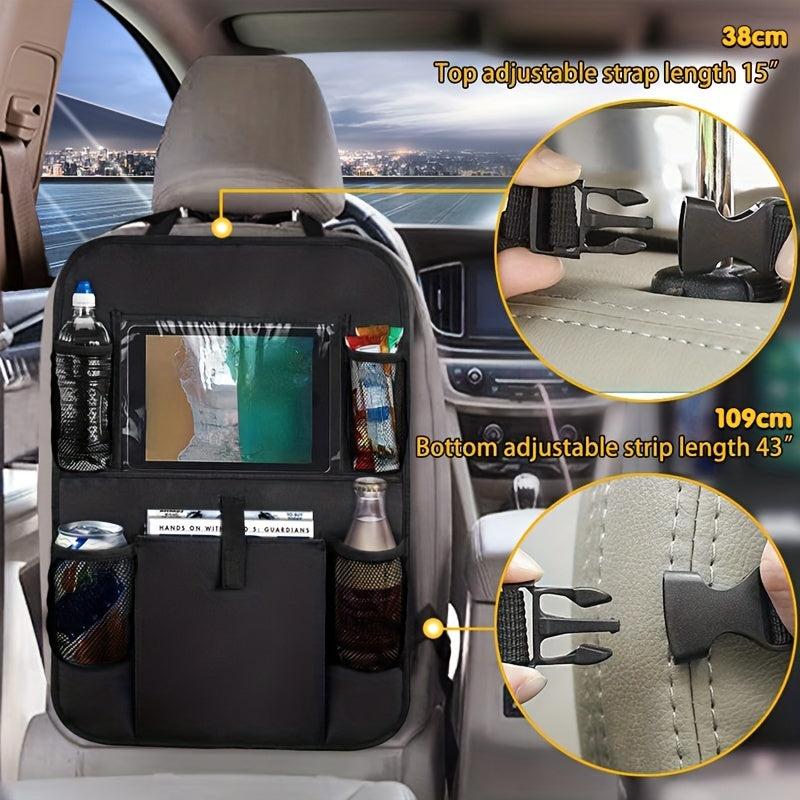 Car Seat Back Organizer Storage Bag with Tablet Holder Protector