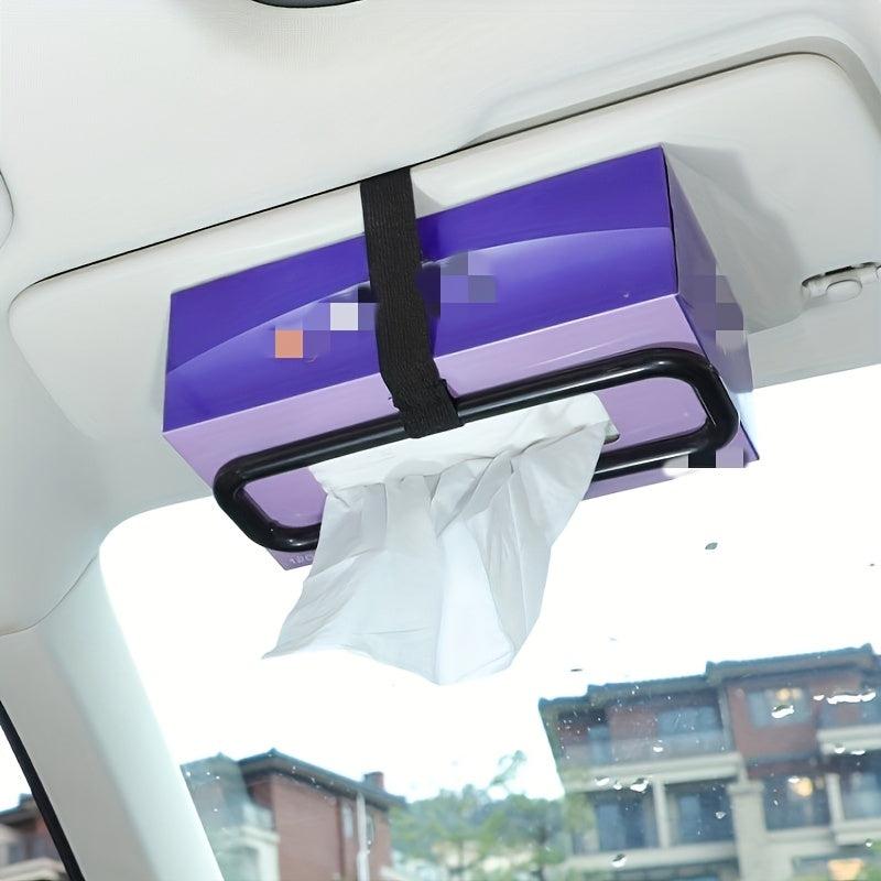 Car Sun Visor Tissue Box Holder Elastic Hanging Napkin Box Holder