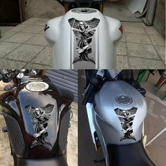3D Motorcycle Demon Skull Tank Pad Sticker Universal Fit