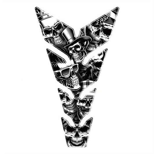 3D Motorcycle Demon Skull Tank Pad Sticker Universal Fit