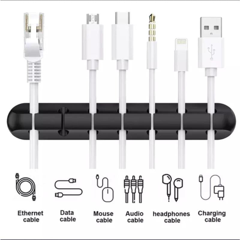 7 Holes Silicone Cable Winder USB Cable Organizer Wire Winder