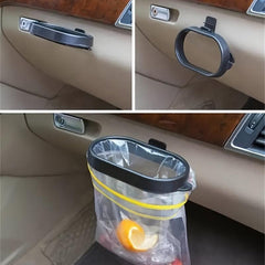 Car Trash Can Frame Auto Garbage Bag Holder Organizer Box Hanging Frame
