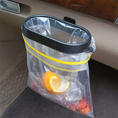 Car Trash Can Frame Auto Garbage Bag Holder Organizer Box Hanging Frame